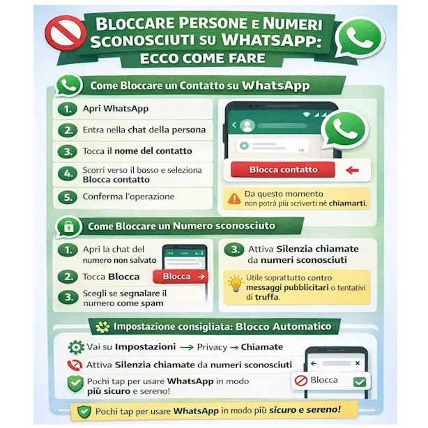 Bloccare persone e numeri sconosciuti su WhatsApp: ecco come fare